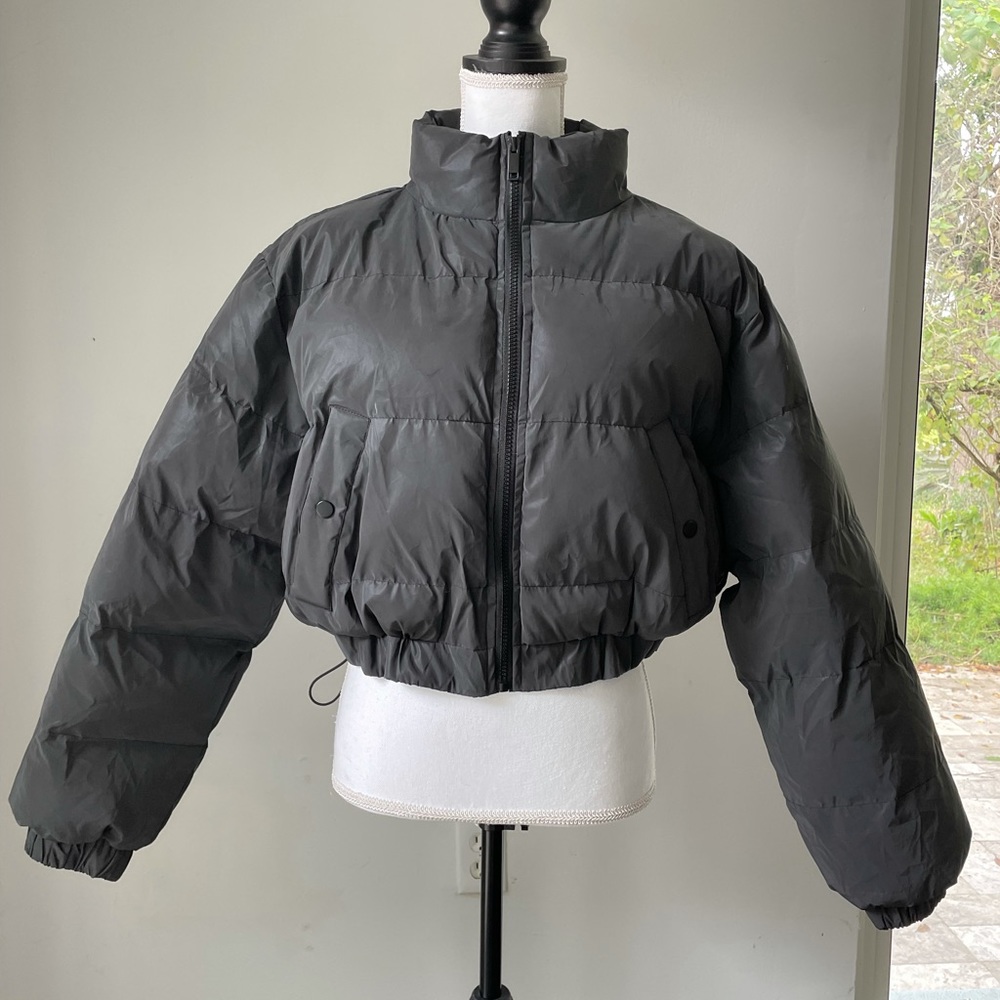 Black Cropped Ski Jacket
